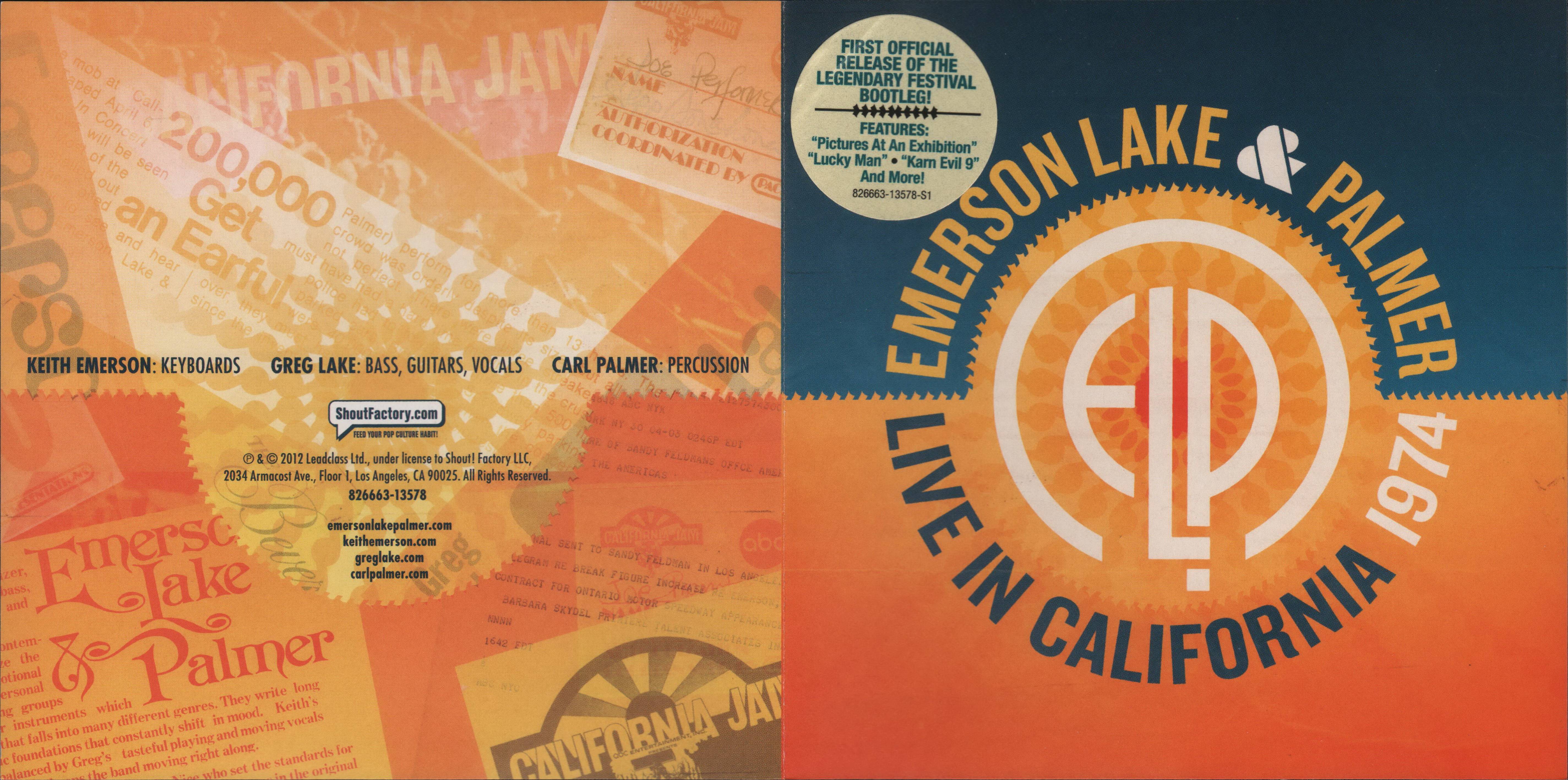 Emerson, Lake and Palmer Live At California 1974 [vkandin usa]